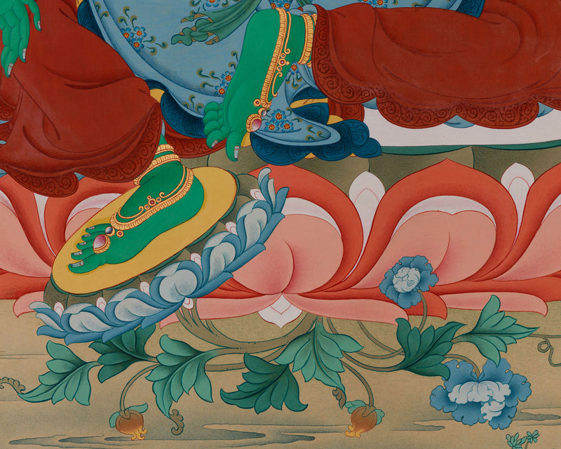 Majestic Large Shyama Tara Thangka | The Swift Liberator & Mother of All Buddhas