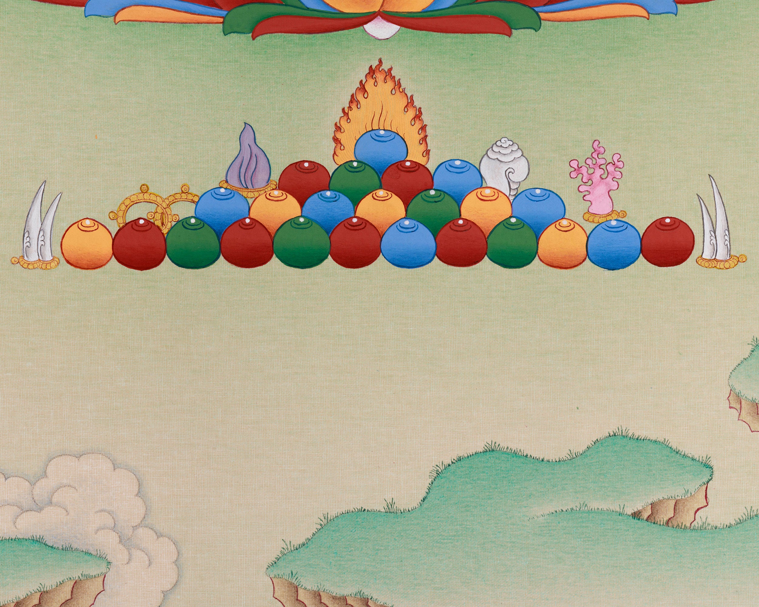 Amitayus Longevity Buddha "The Immortal One" Thangka | Buddha of Infinite Life