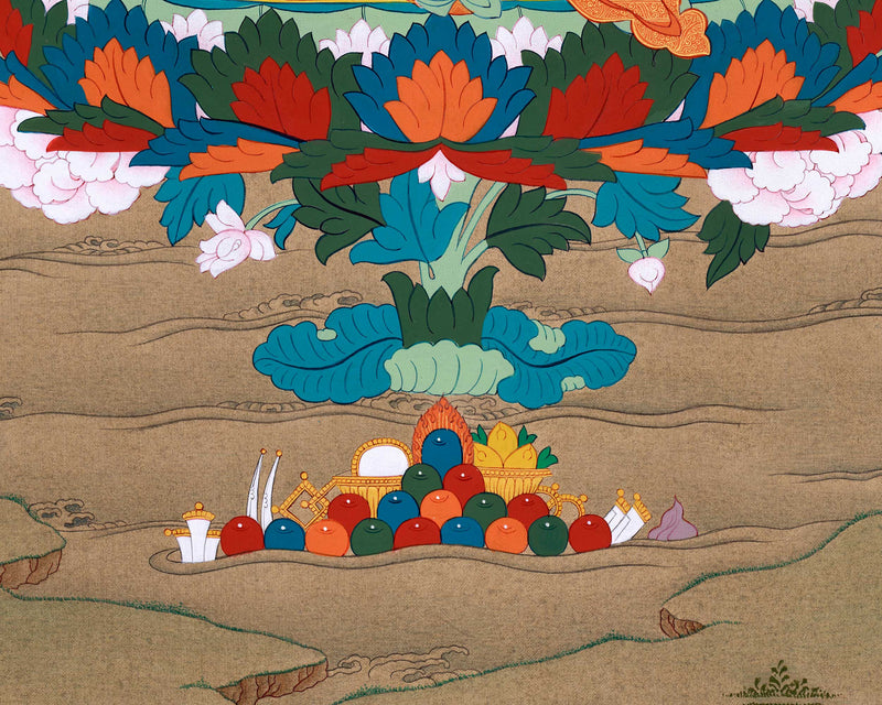 Guru Rinpoche Karma Gadri Thangka