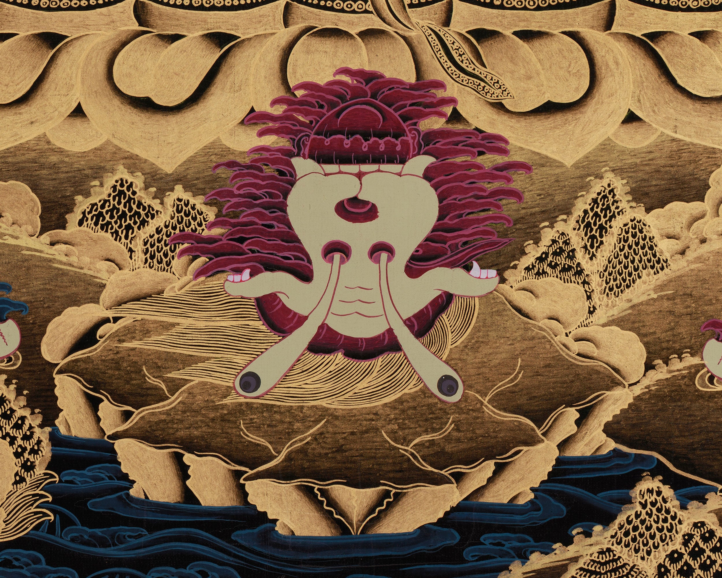 Protector Six-Armed Mahakala Thangka | Fierce Guardian Deity Art