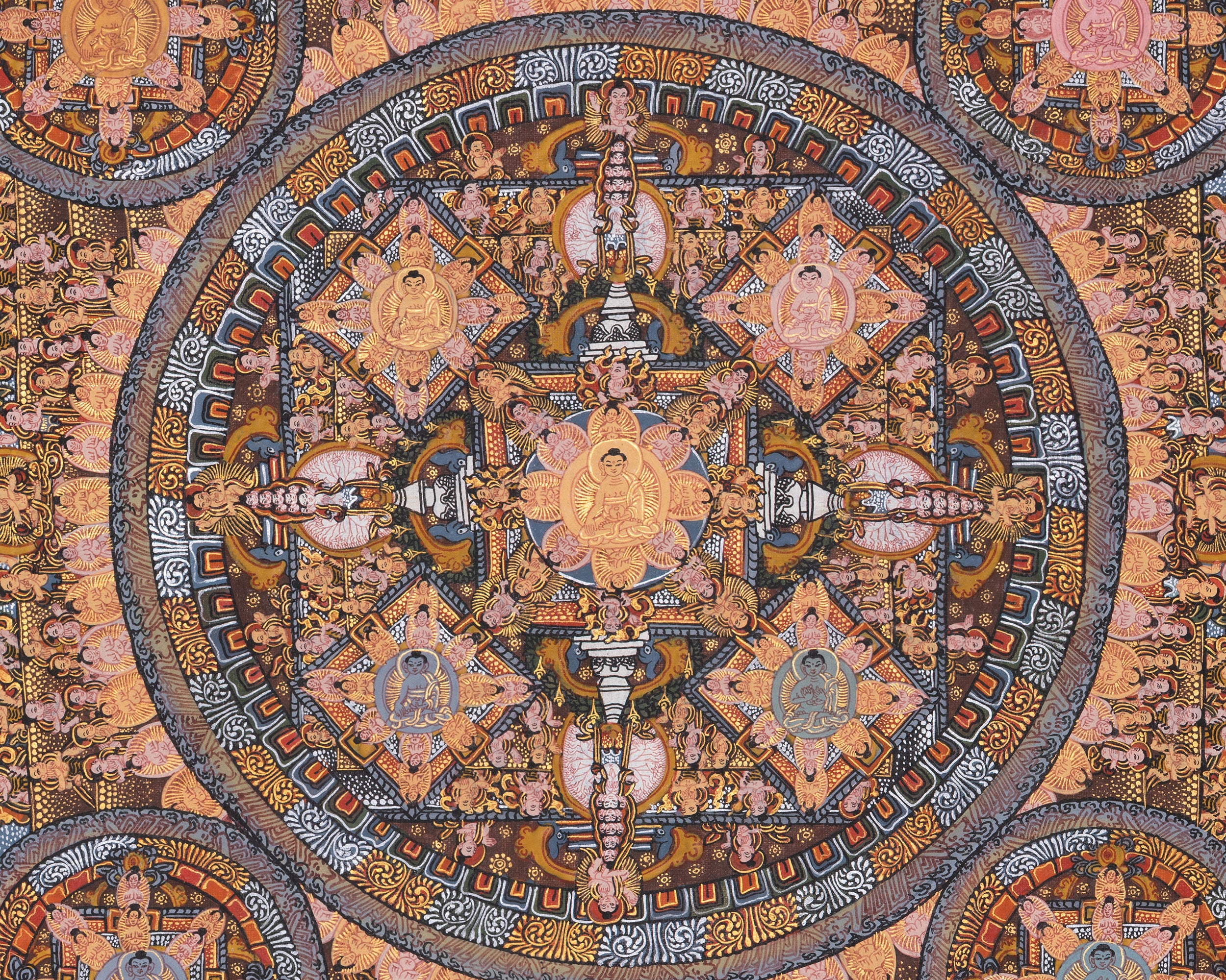Mandala Artwork Of Buddha | Tibetan Thangka for Mindfulness and Clarity