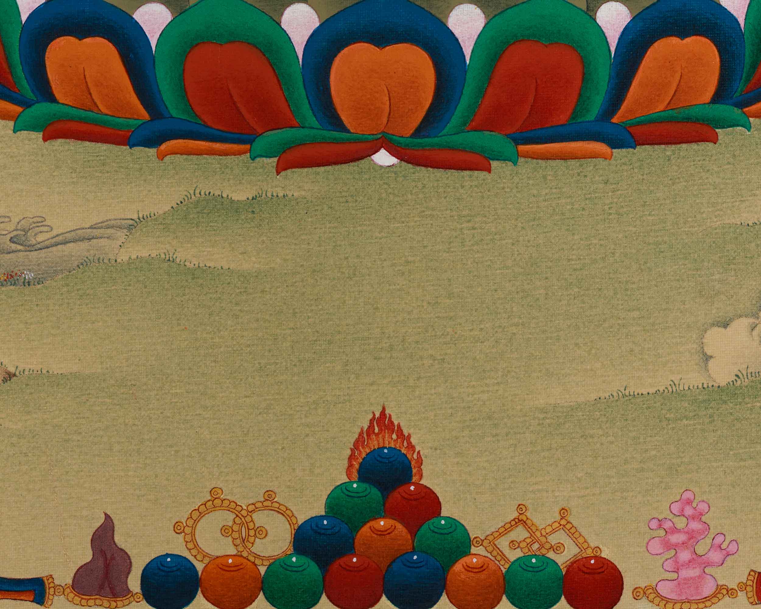 Traditional Thangka Of Shakyamuni Buddha | Buddhist Tibetan Art