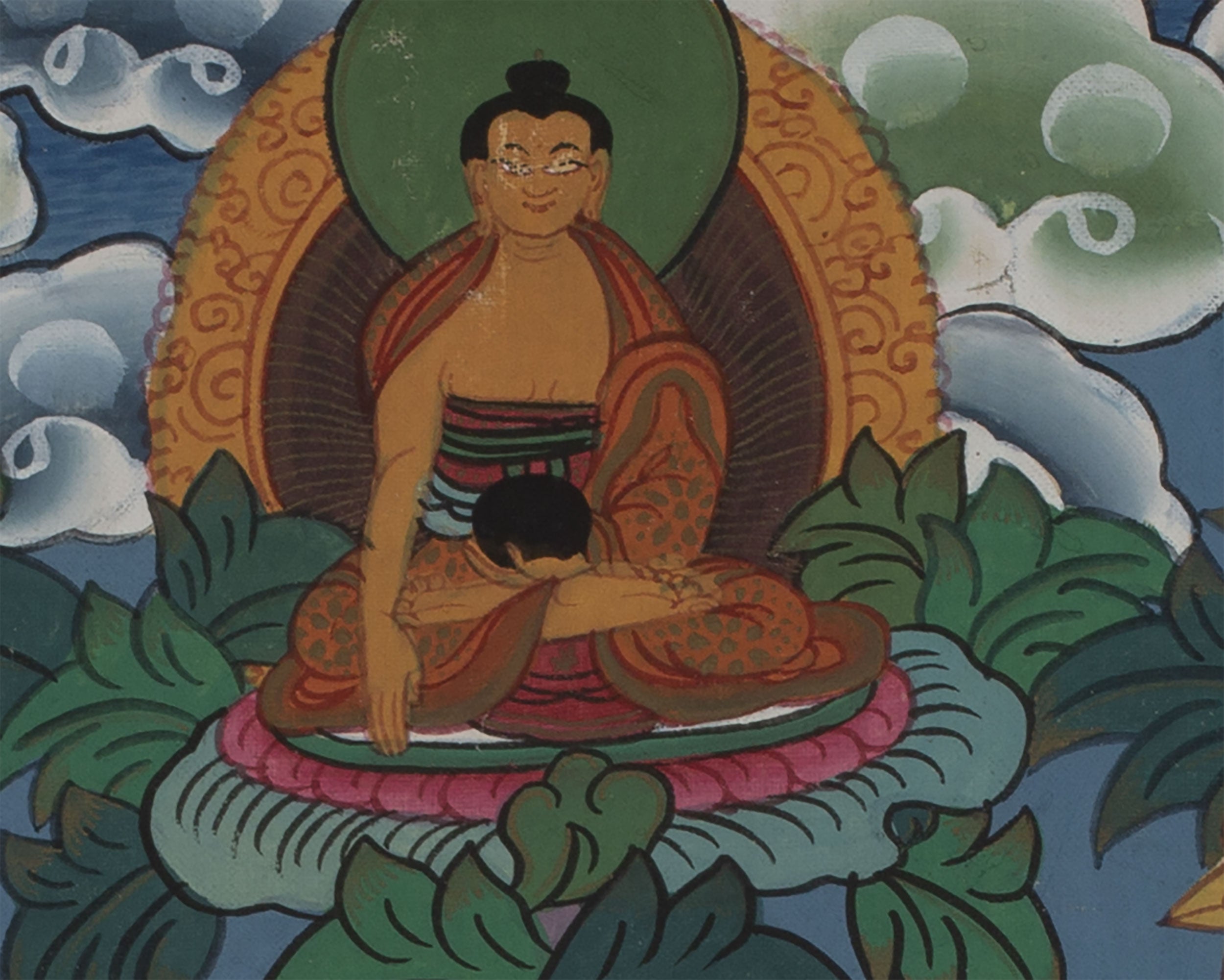 Vintage Thousand Armed Avalokiteshvara Thangka | BROCADE MOUNTED