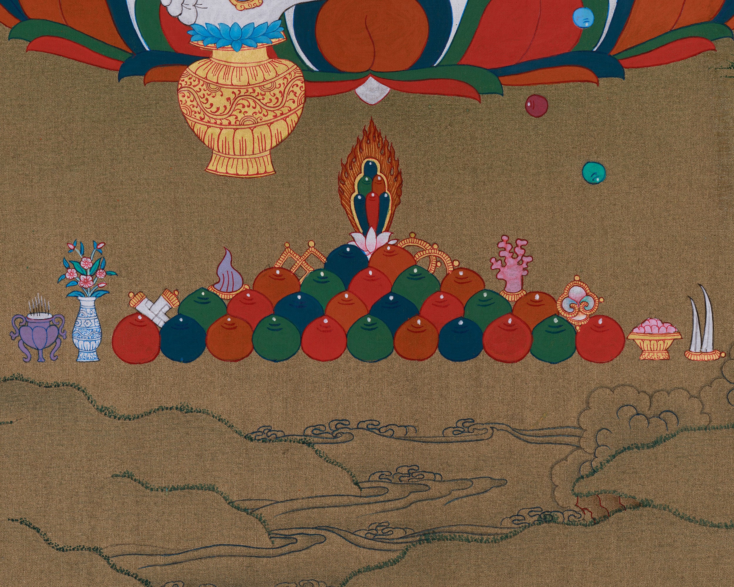 Tibetan Dzambhala Wealth Deity Art | Buddha of Fortune and Spiritual Blessings
