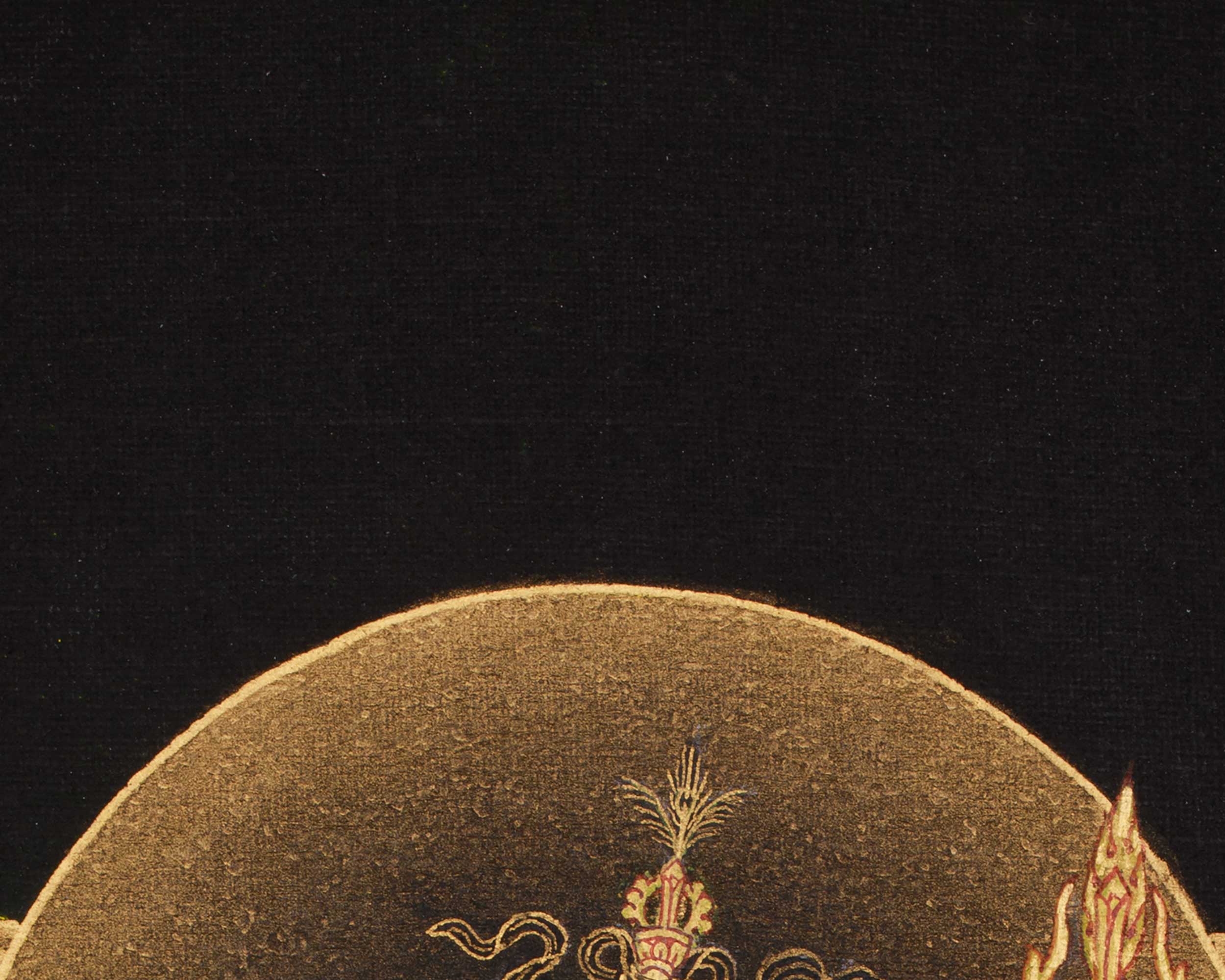 The Lotus-Born Guru Rinpoche | Peaceful Guru Padmasambhava Thangka