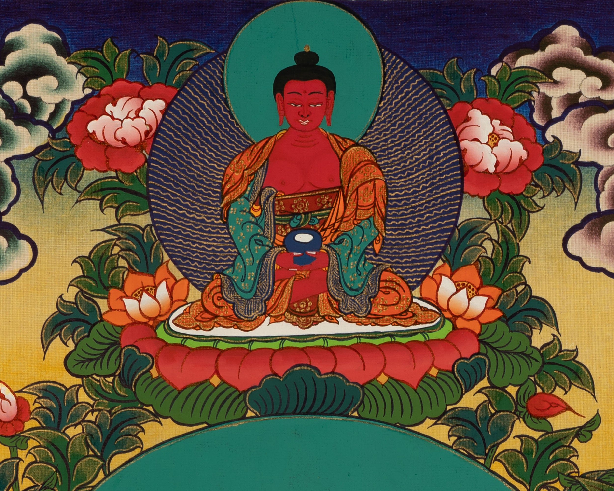 Bodhisattva Avalokitesvara Thangka | Handpainted Religious Painting