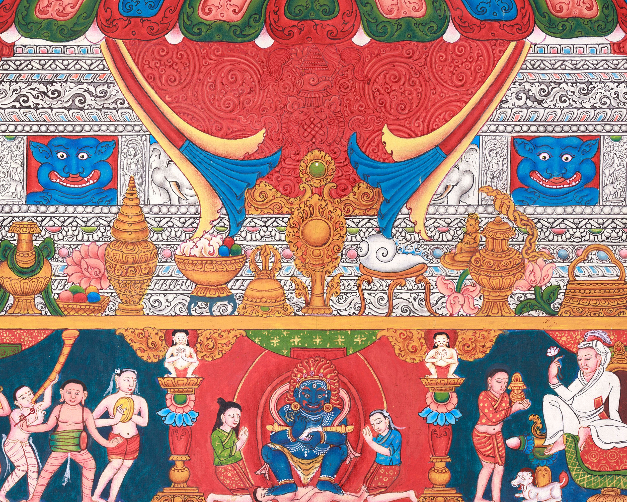 Healing Mother Tara, White Dolma Painting | A Masterpiece of Paubha Art