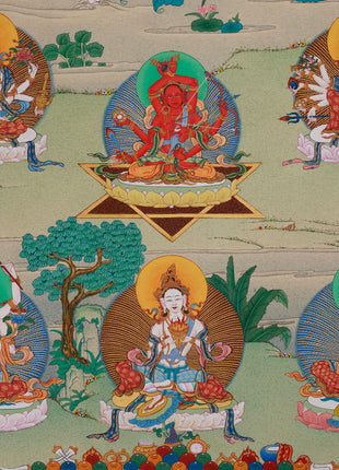 Twenty-One Tara Goddess Thangka | Surya Gupta Tradition