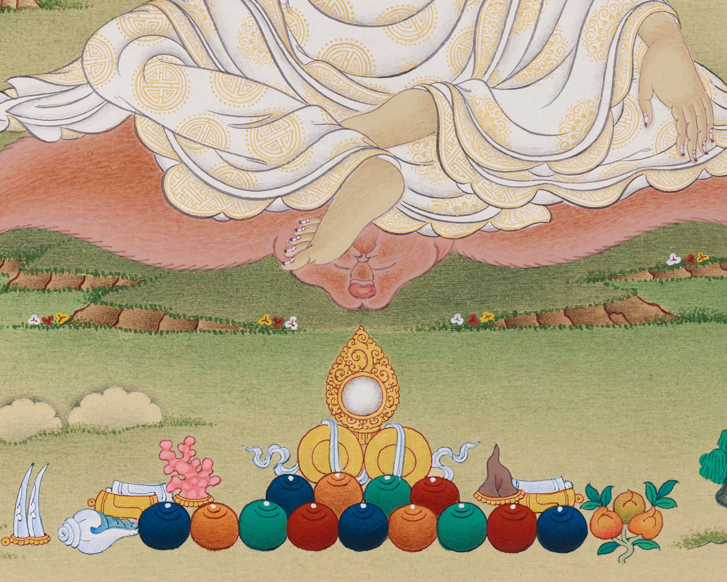 Buddhist Master Milarepa Thangka | The Divine Yogi of Tibetan Buddhism