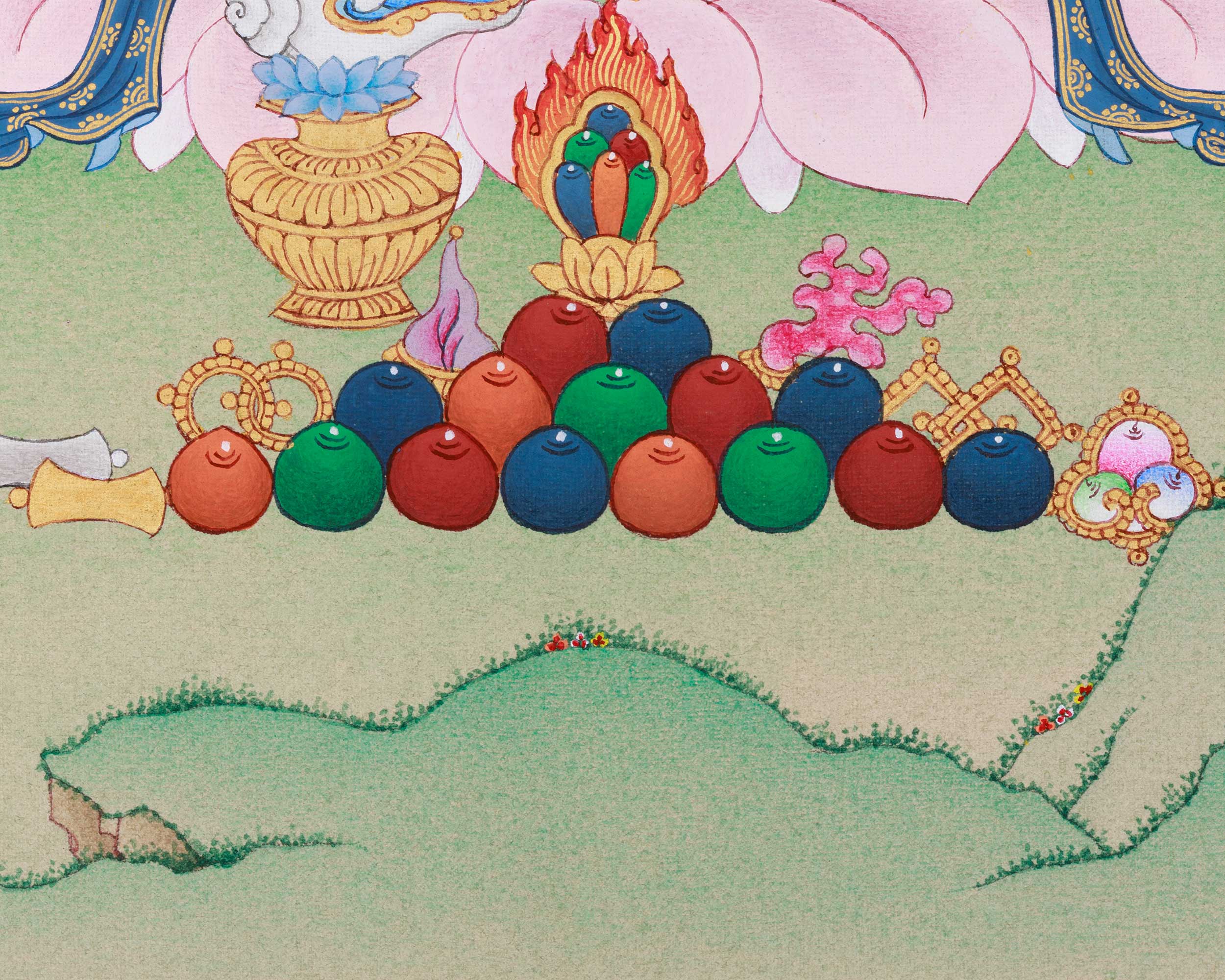 Sacred Yellow Jambhala Artwork | Guardian of Wealth and Fortune