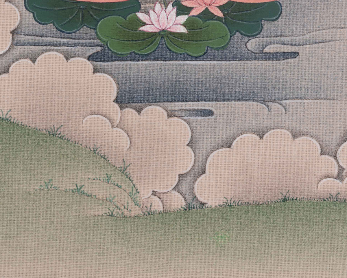 Sacred Tibetan Chenrezig Thangka | Avalokiteshvara Artwork