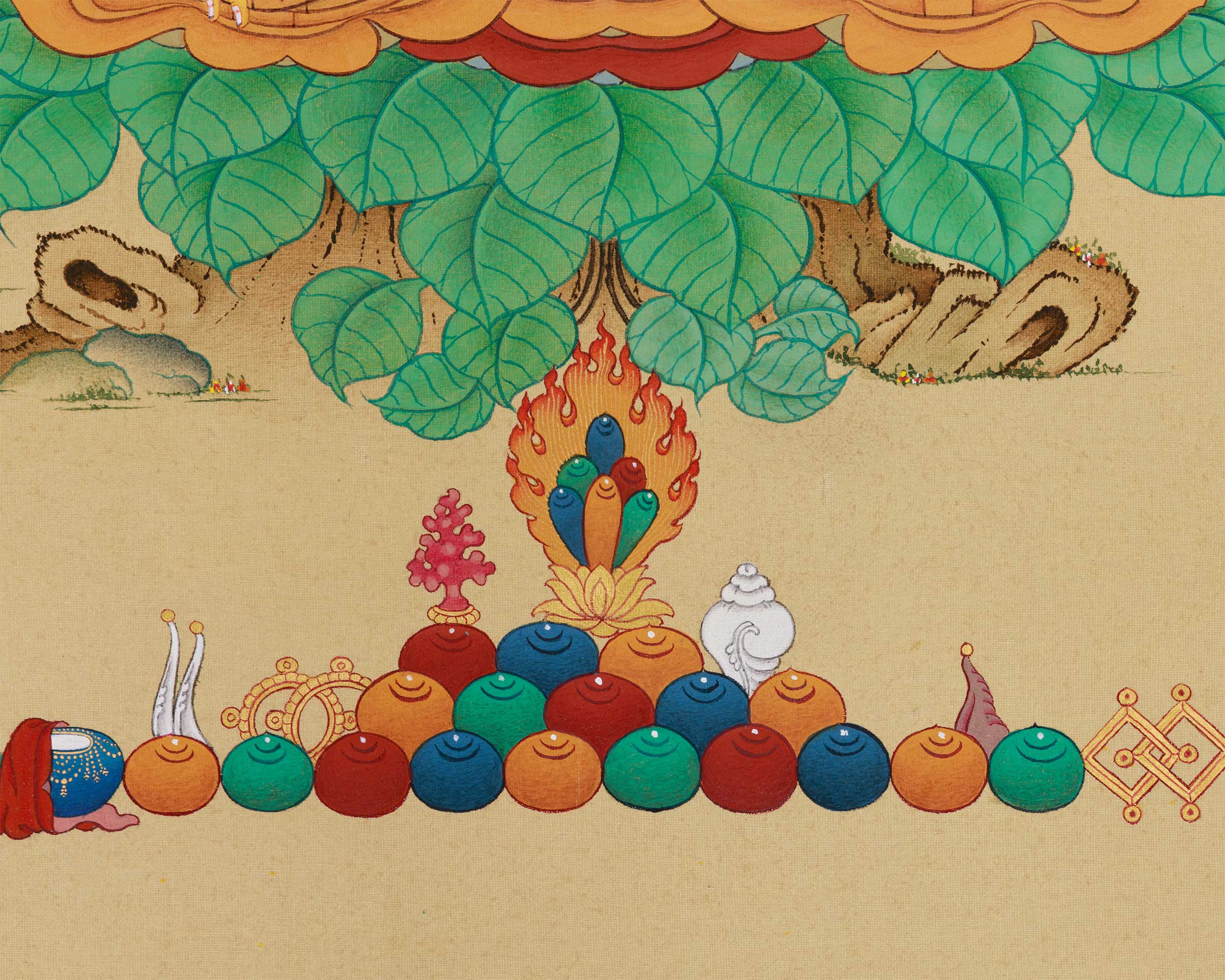 Enlightened Buddha, Siddhartha Gautama | Timeless Thangka of Wisdom and Serenity