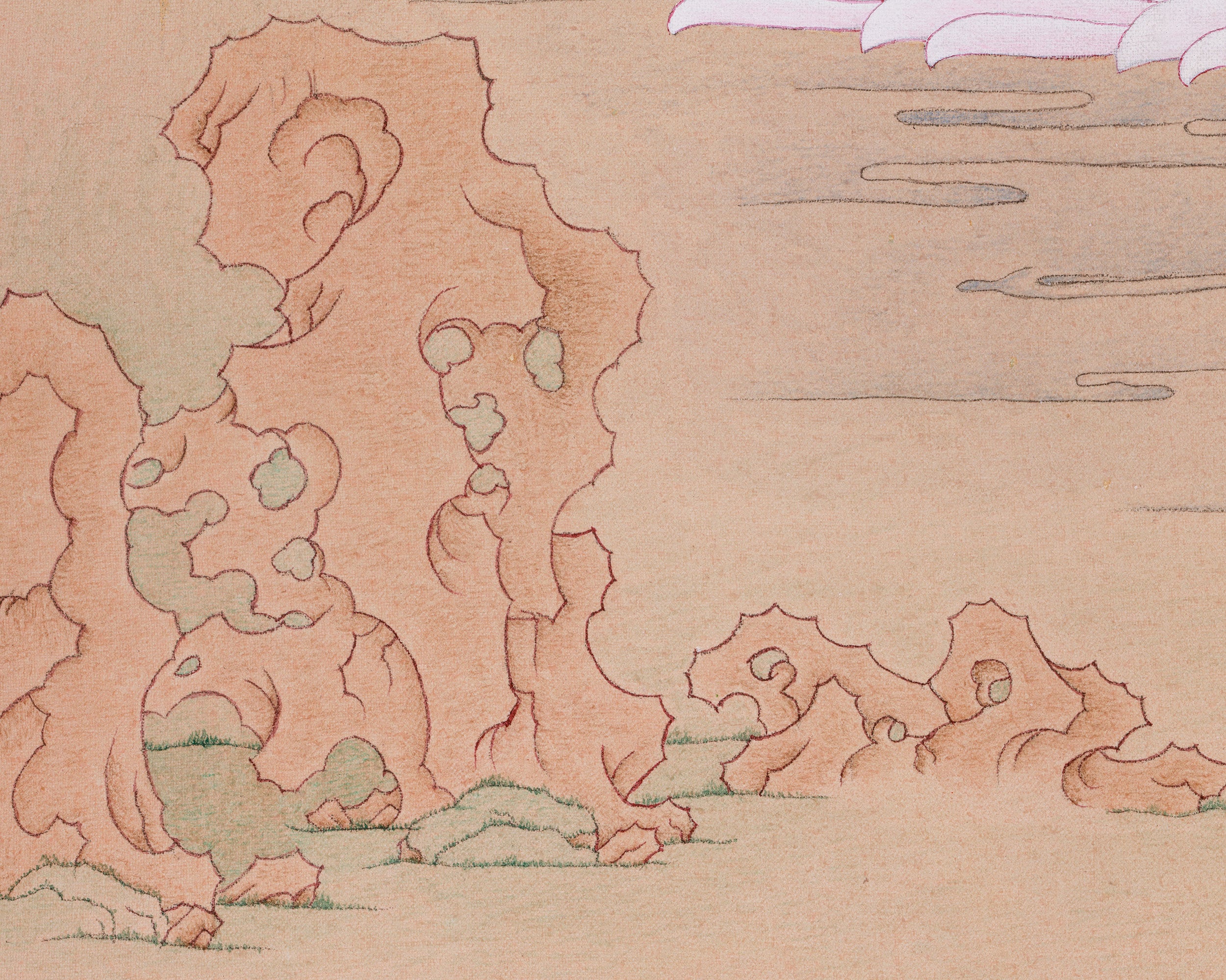 Tibetan Dorje Sempa, Vajrasattva Thangka | Minimalist Hand-Painted Artwork