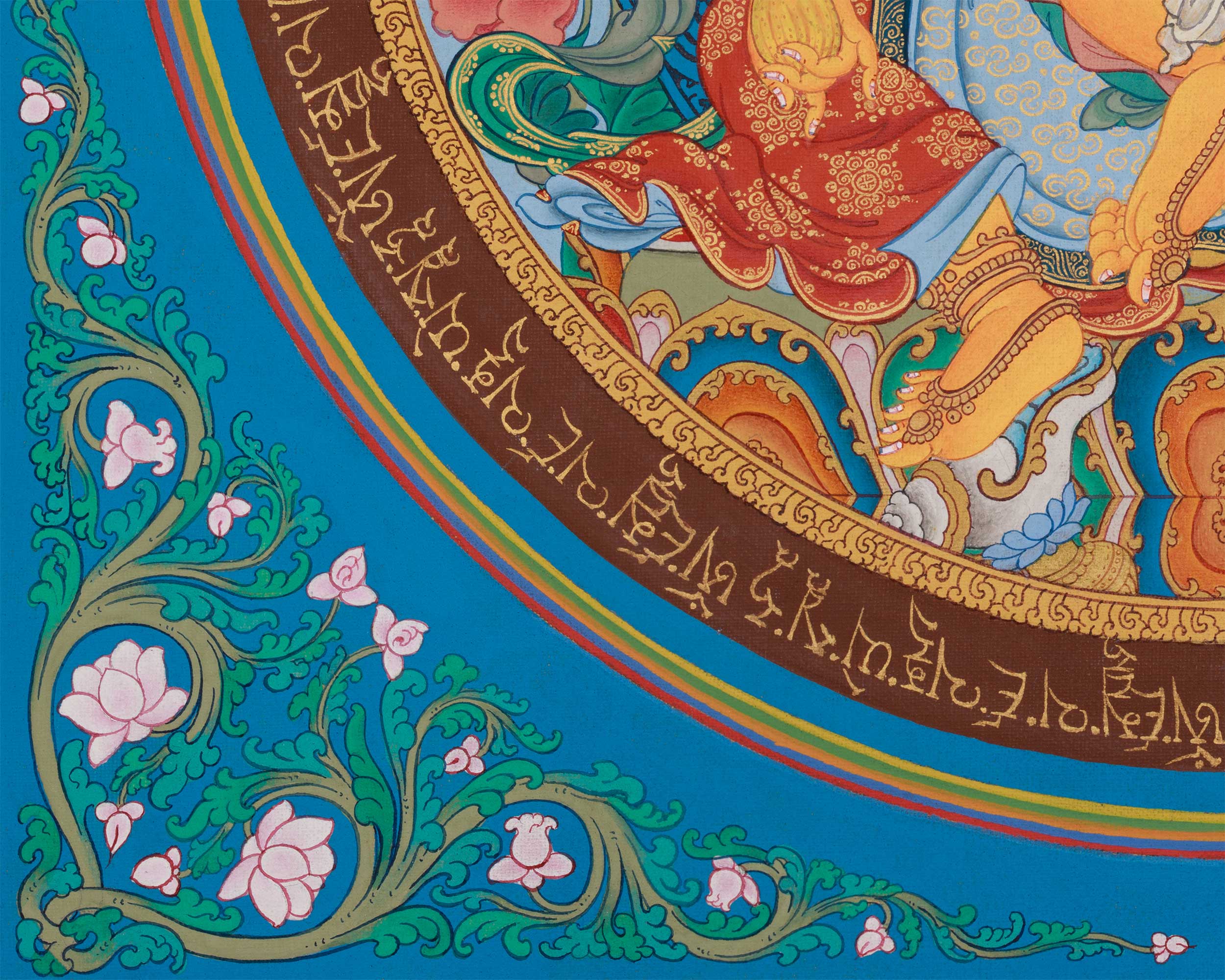 Yellow Jambhala, Wealth Deity Thangka | Tibetan Buddha of Abundance
