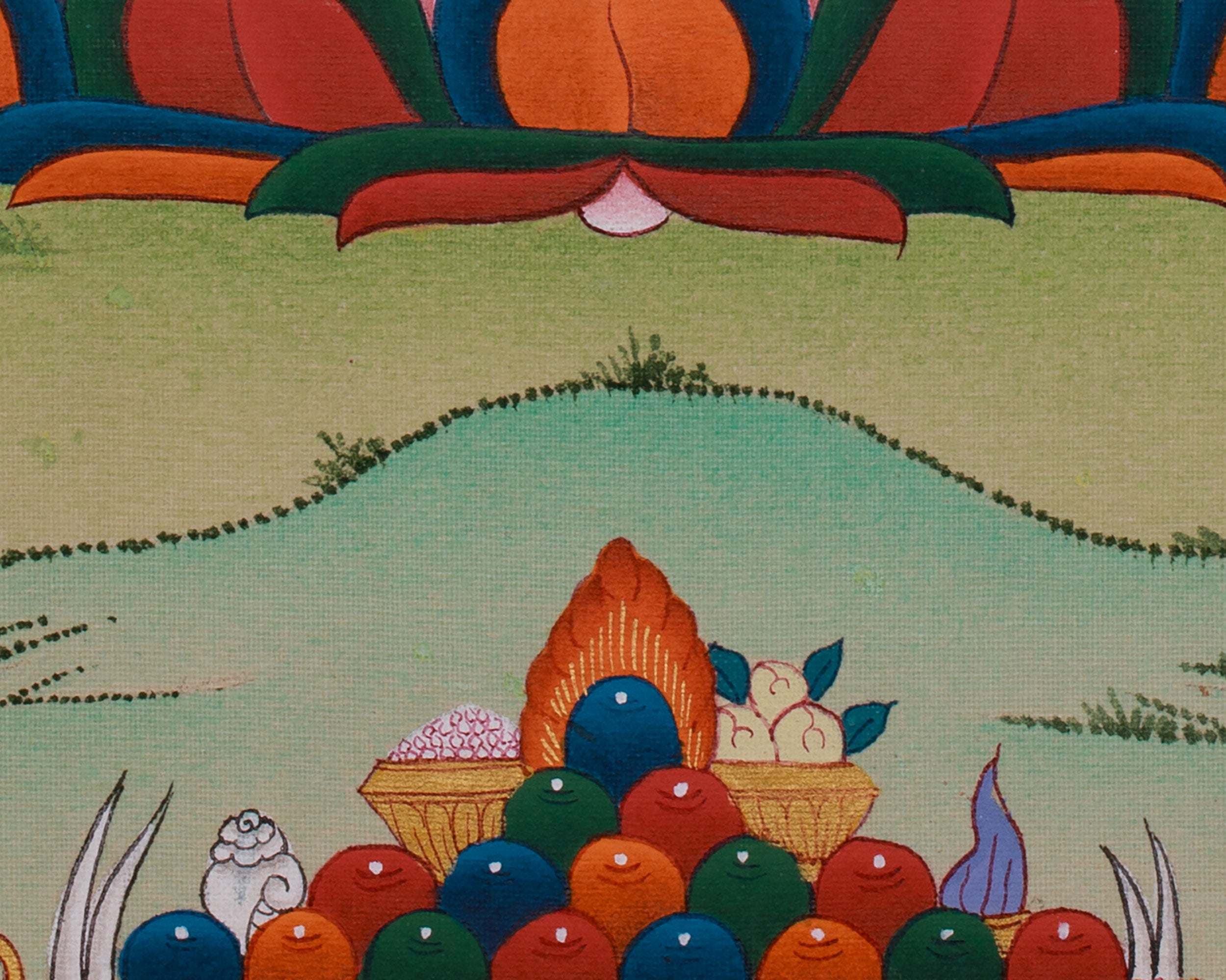 Sacred Four-Arms Avalokiteshvara Artwork | Bodhisattva of Compassion and Protection