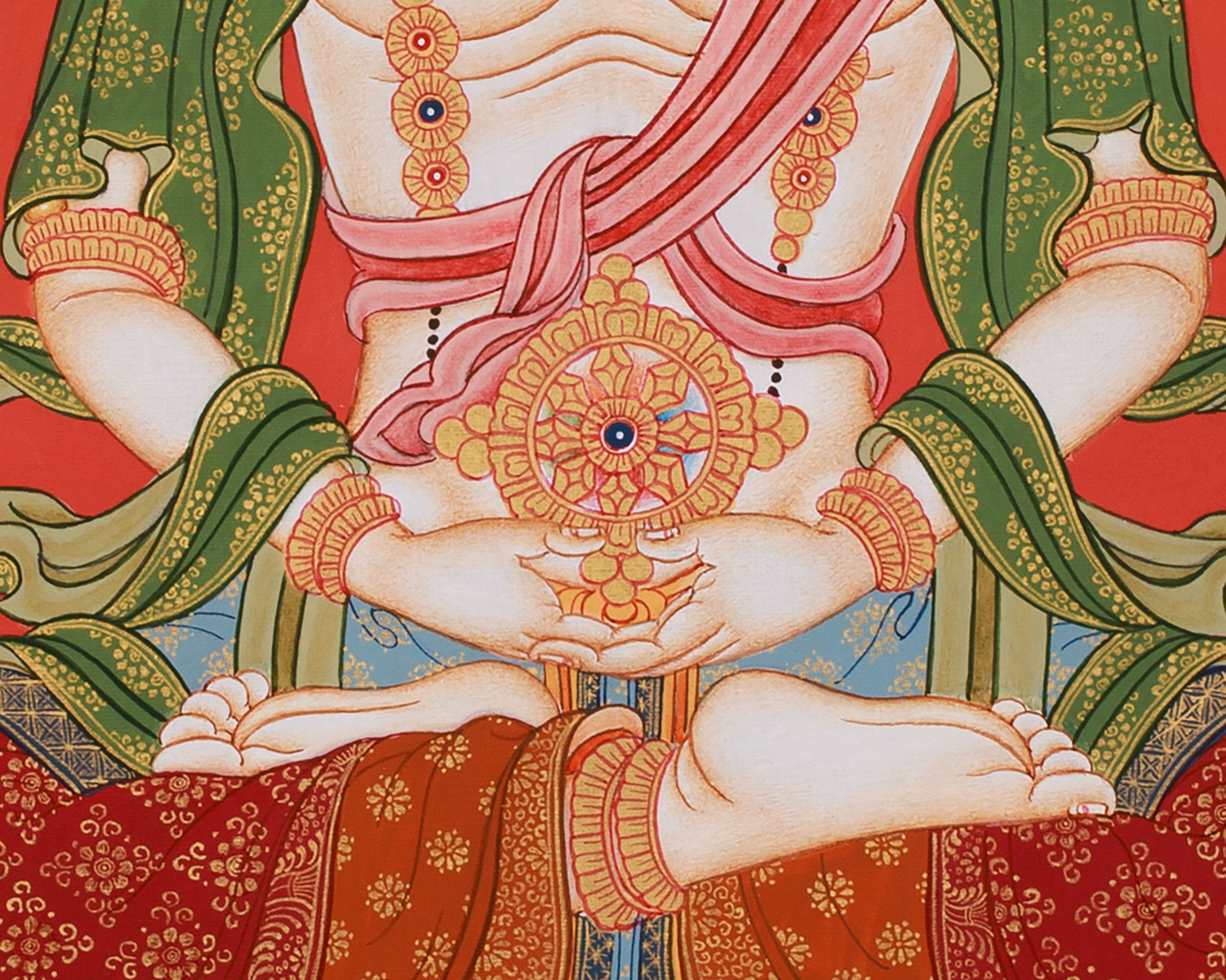 Vairochana Buddha Thangka | Tibetan Wisdom Deity Art