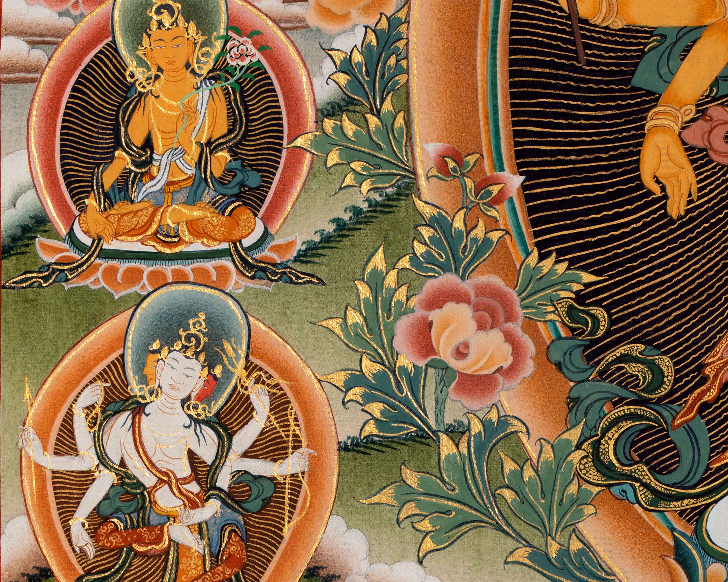 Amoghpasha Lokeshvara Giclee Print For Daily Meditation | Newari Paubha Print For Buddhism Practice