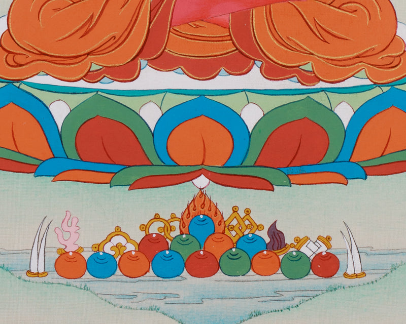 Amitabha Buddha Thangka| Handpainted Small Art