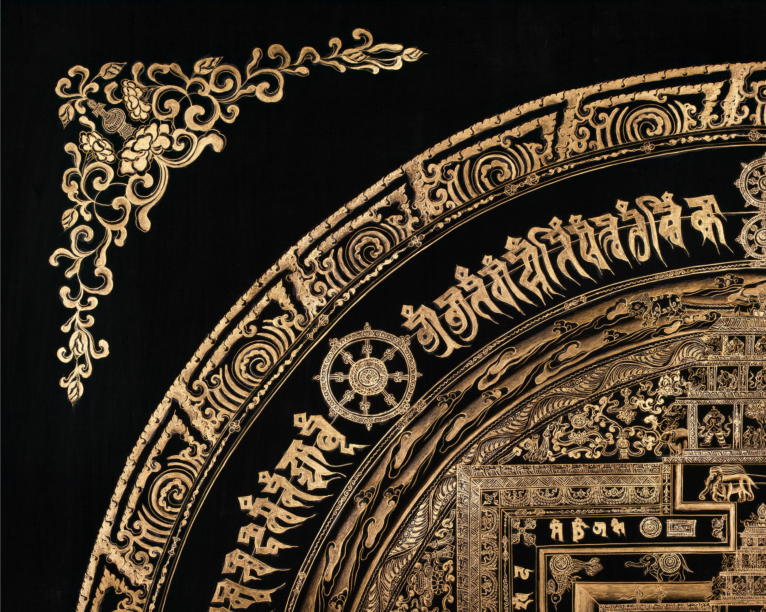 Kalachakra Mandala Print | A Sacred Wheel of Time and Cosmic Harmony