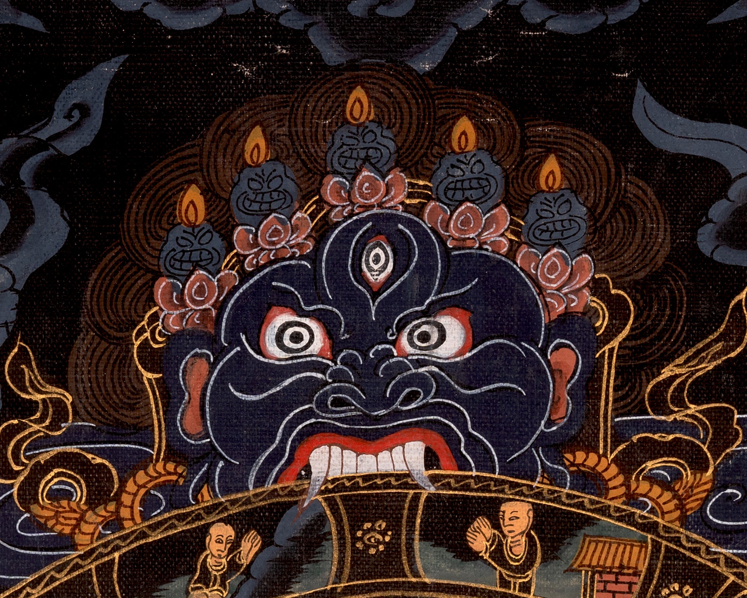 Religious Bhavachakra Thangka | Traditional Artwork | Wall Decors