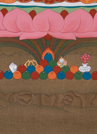 Hand Painted Sita Tara Thangka | Goddess White Tara Medatation Artwork