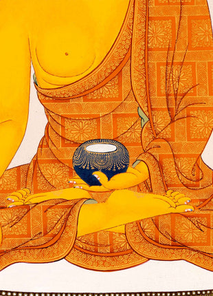 Hand Painted Shakyamuni Buddha Thangka | The Canvas Of Enlightenment | Meditative Masterpiece