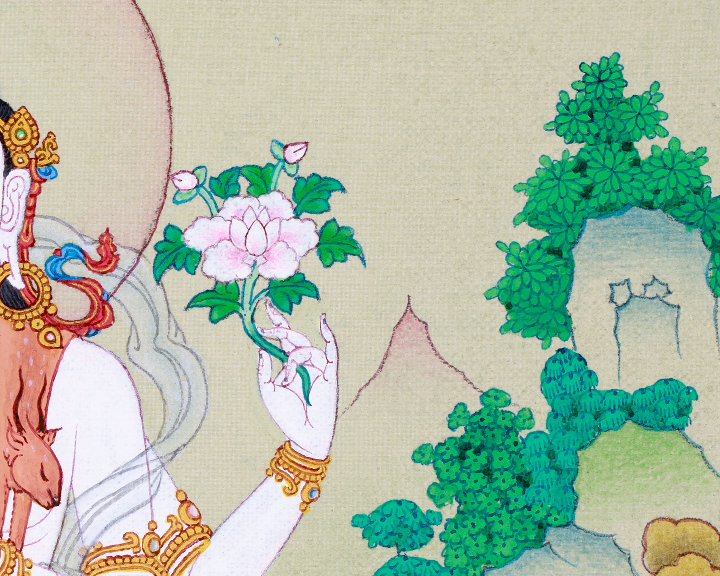 Small Avalokiteshvara Thangka: Premium Art