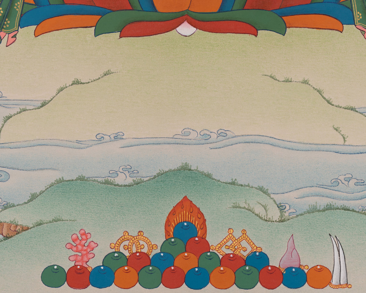 Sacred Manjushri Thangka | Bodhisattva of Transcendent Wisdom