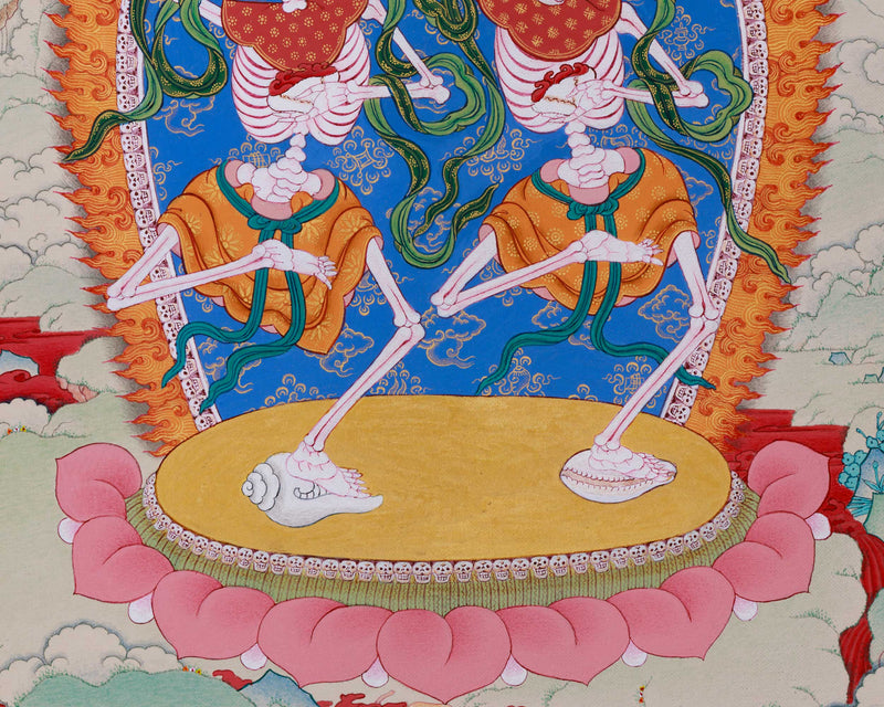 Citipatti: The Dancing Skeletons Thangka