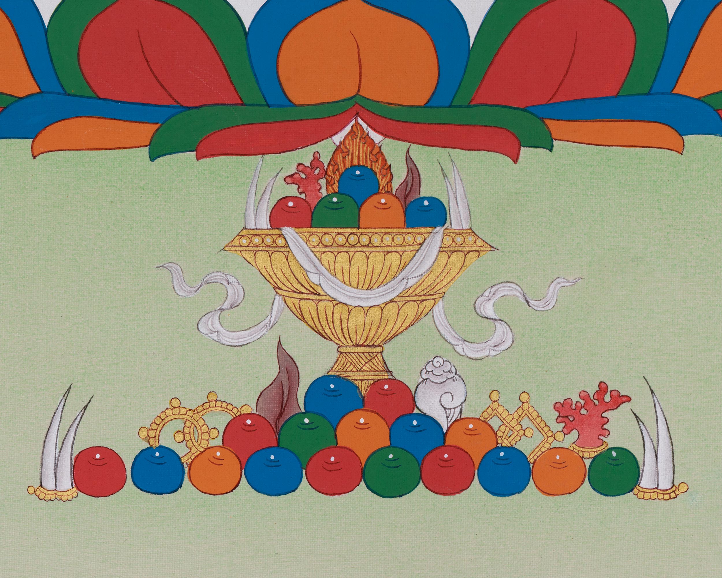Traditional Dorje Sempa Painting | The Vajrasattva Deity of Purity and Transformation