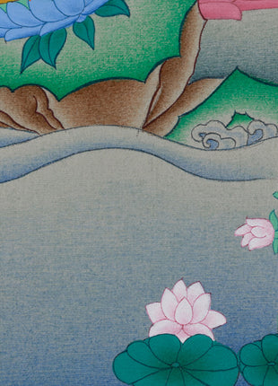 Hand-Painted Tibetan Arya Tara | Embodiment of Compassion and Swift Protection