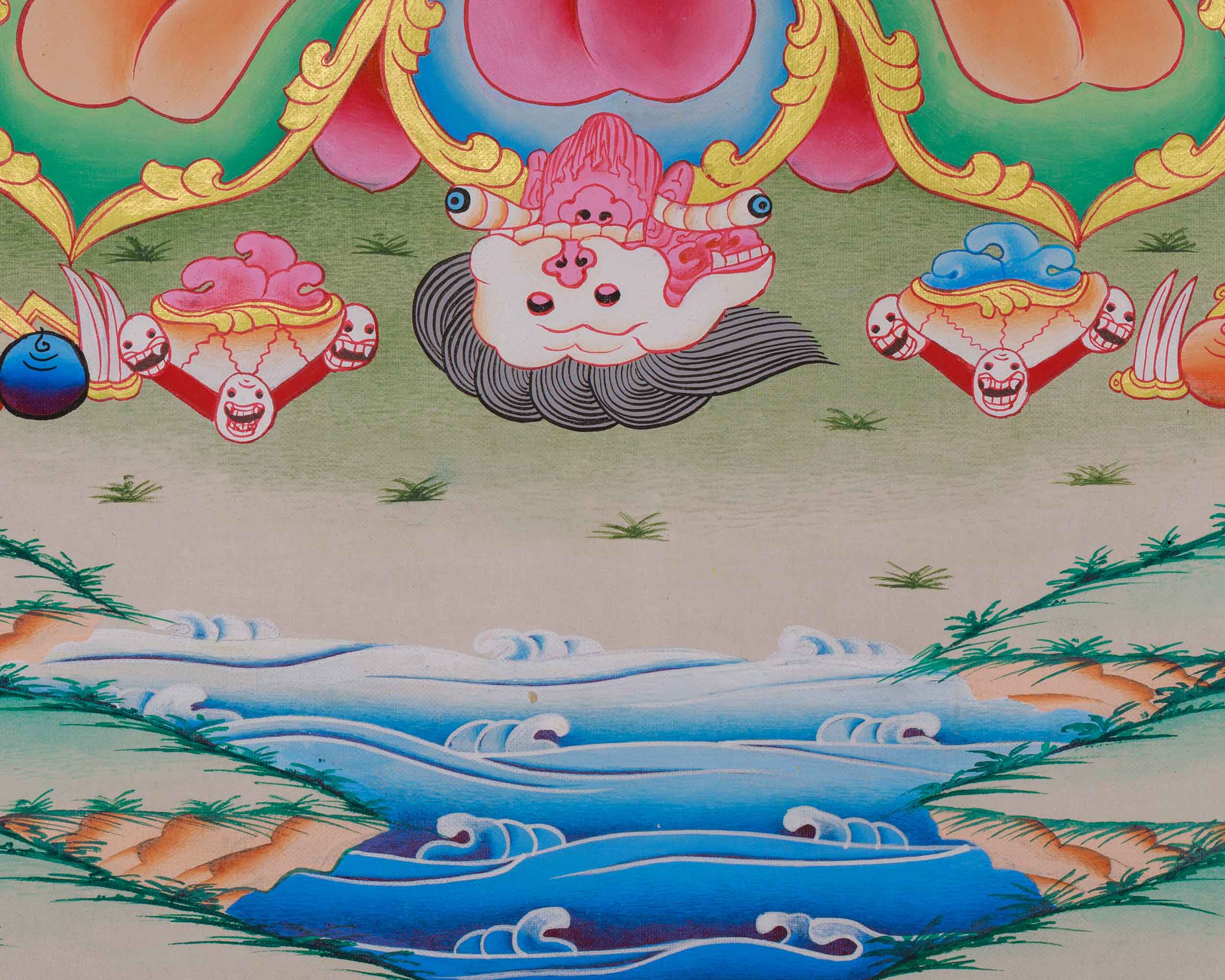 Wrathful Deity Vajrakilaya with Samantabhadra Thangka | Destroyer of Negativity