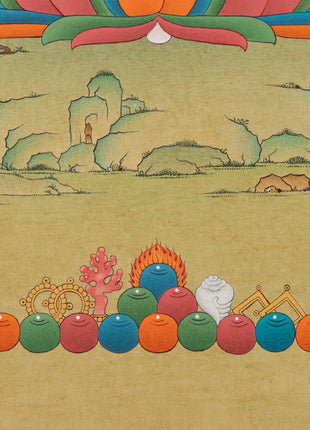 The Enlightened Shakyamuni Buddha Under The Bodhi Tree | Spiritual Giclee Canvas Print