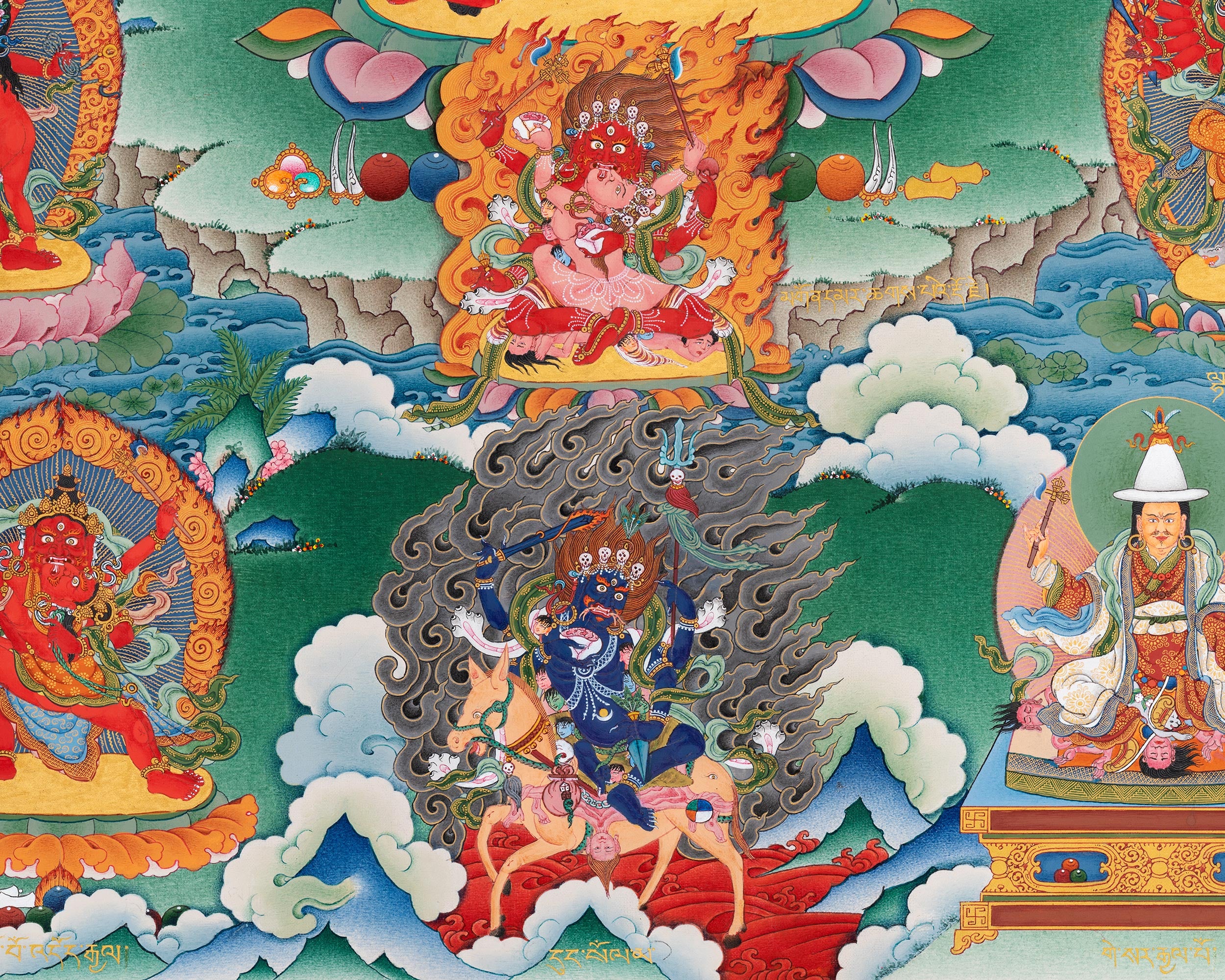 Wangdu Thangka Print | High-Quality Spiritual Artwork of Tantric Power and Blessings
