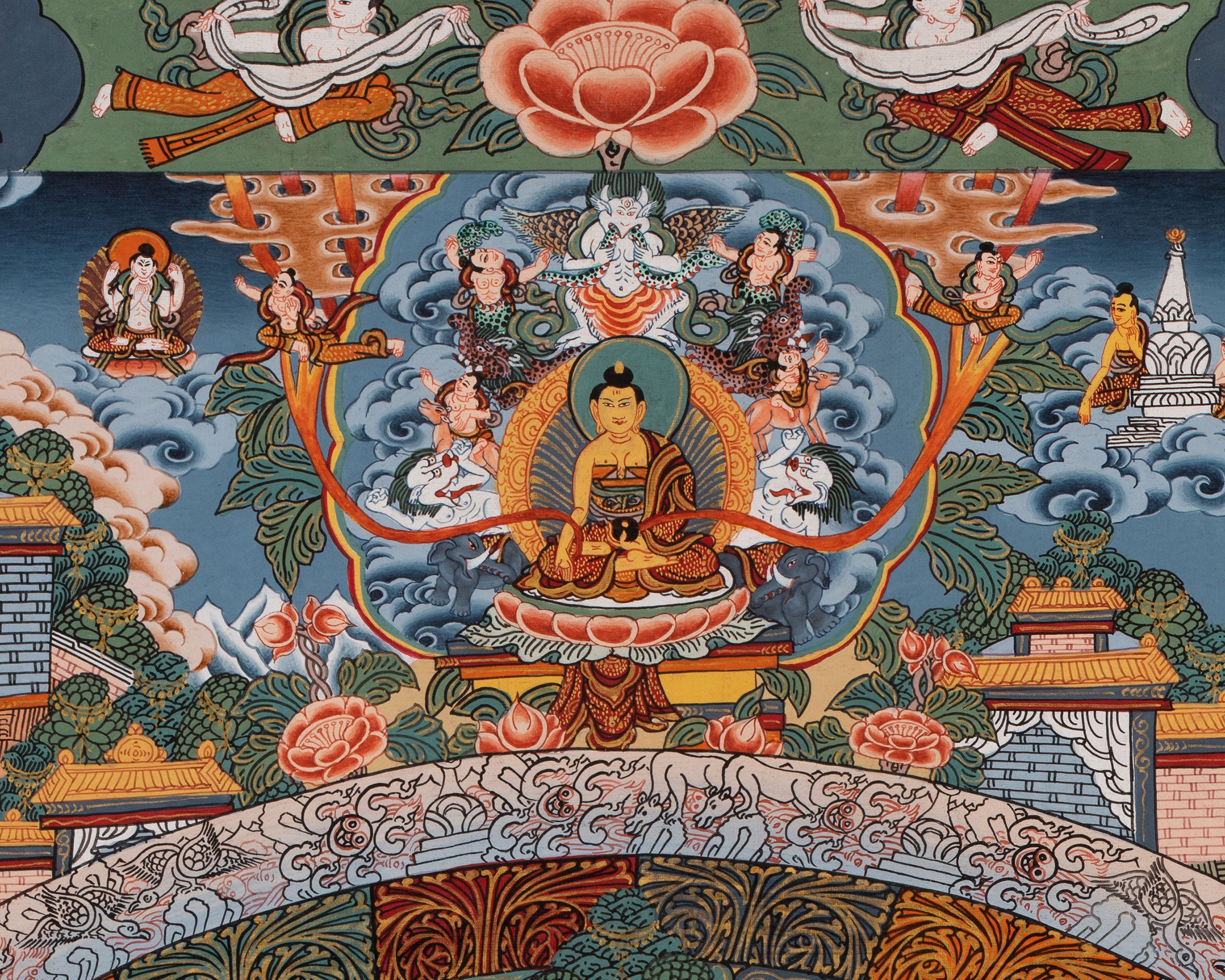 Masterpiece Art of Shakyamuni Gautama Buddha | Original Hand-Painted Tibetan Thangka