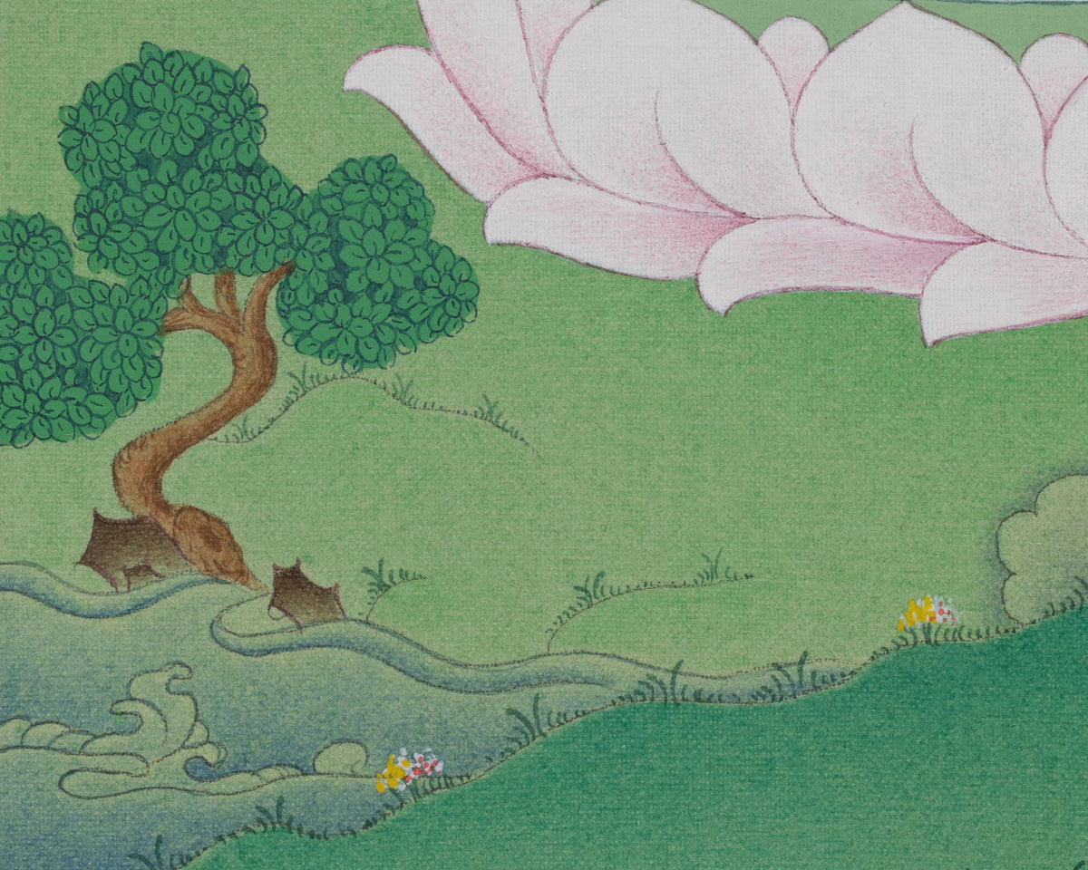 Divine Amitabha Buddha Thangka | The Pure Land Deity | Infinite Light