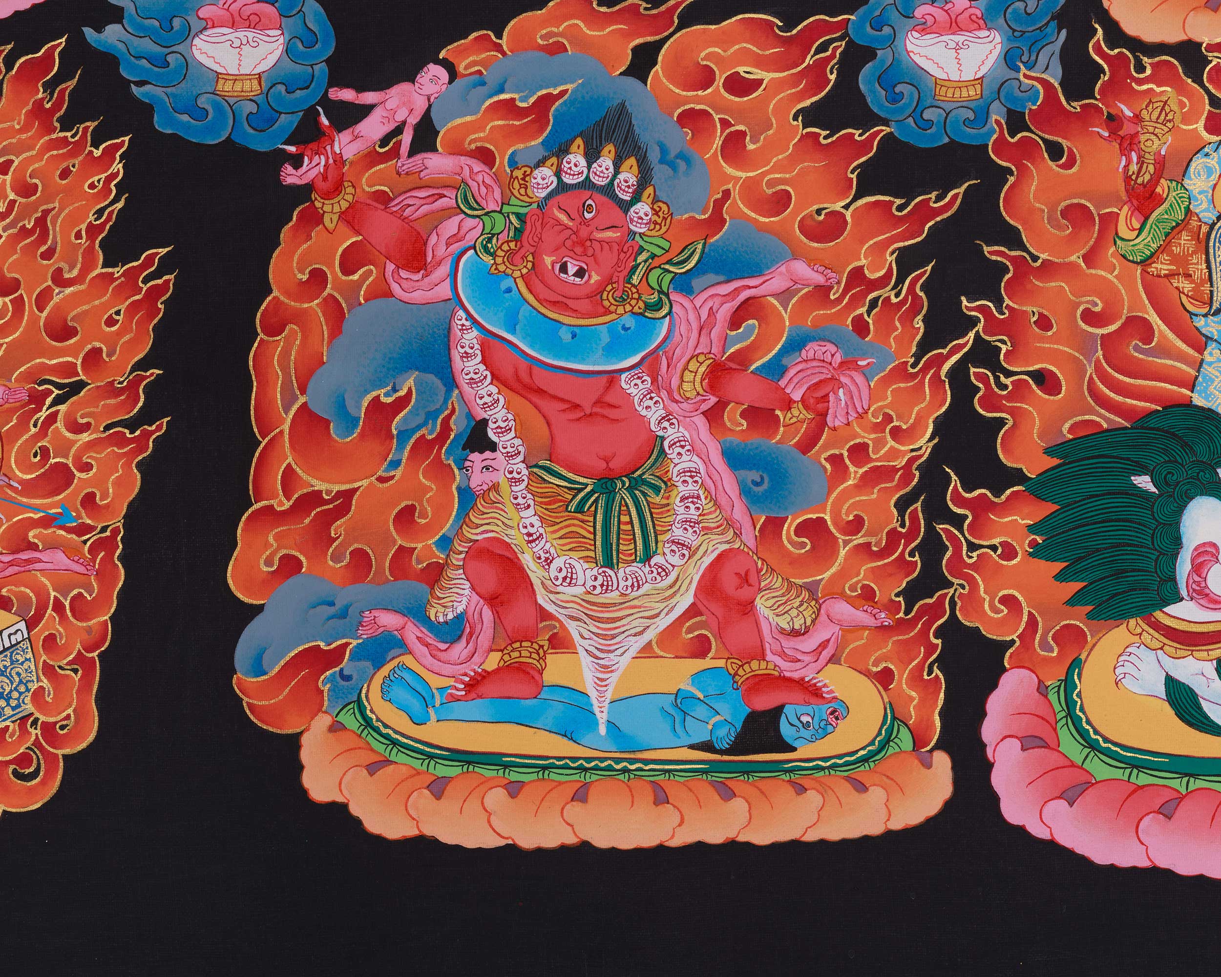 Nyingma Mahakala Thangka | The Wrathful Protector and Guardians of the Nyingma Tradition