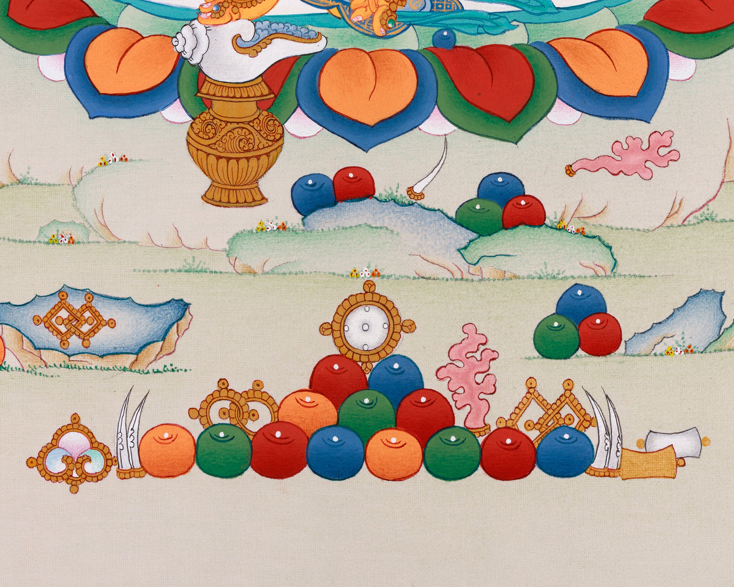 Dzambhala Jewels Deity Art Thangka