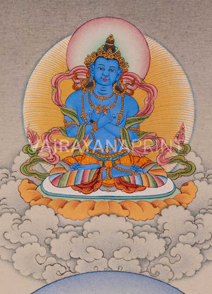 Marpha with Milarepa and Gampopa Thangka Print | Digital Canvas Print Of Tibetan Masters Thangka