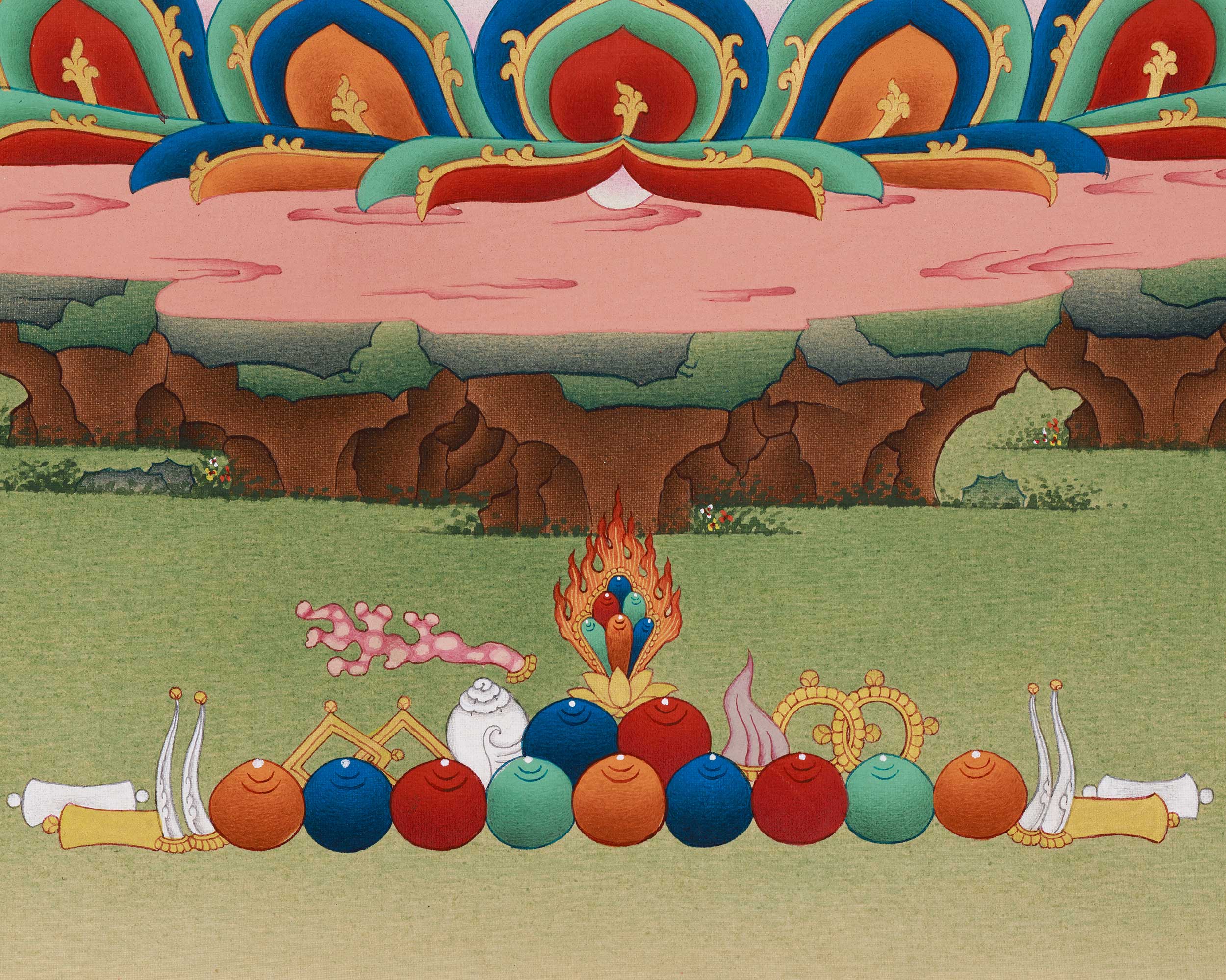 Vajrasattva with Consort Thangka | Sacred Symbol of Unity and Enlightenment