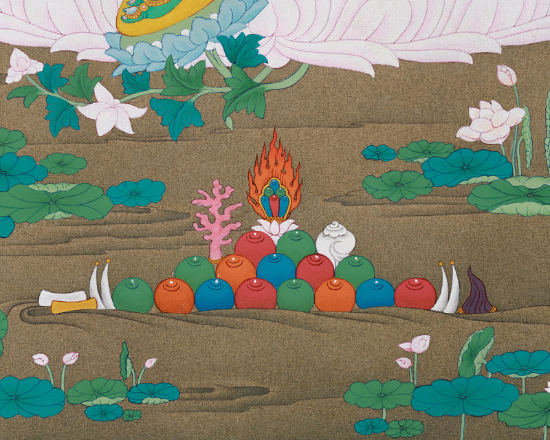 Shyama Green  Tara, Buddhist Goddess Tara Thangka | Embrace Compassion and Resilience