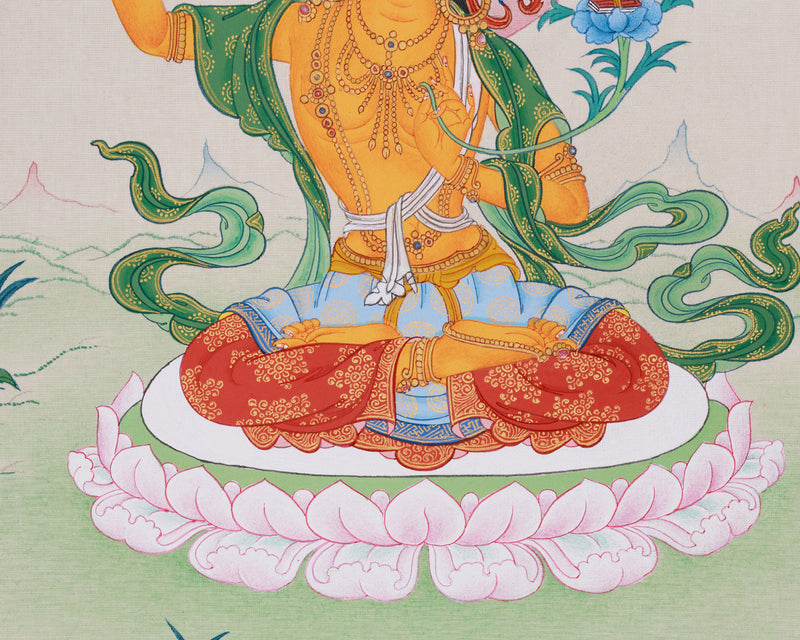 Jetsun Jampalyang (Manjushri) Thangka | Buddha To Be