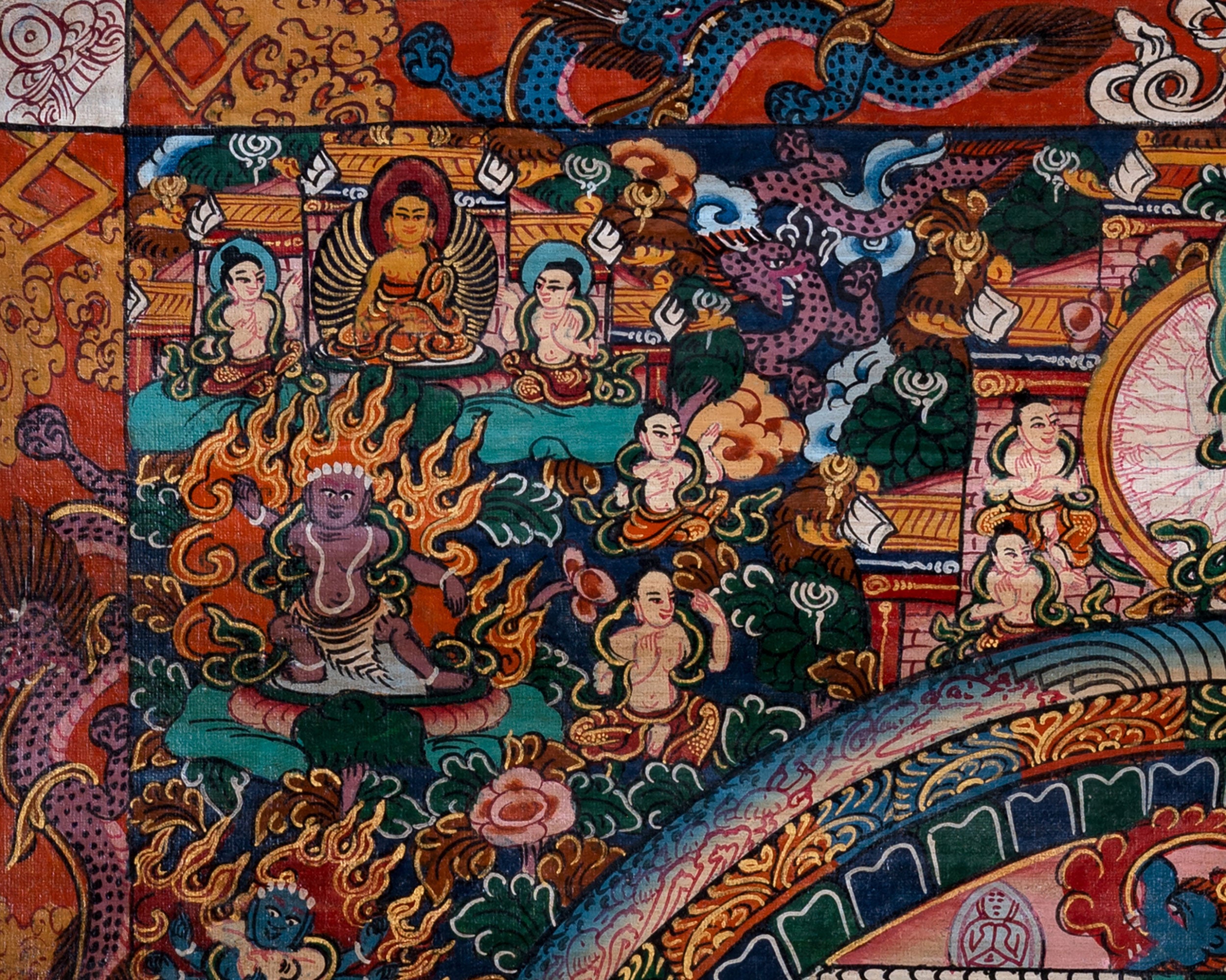 Traditional Heruka Mandala | Religious Buddhist Thangka