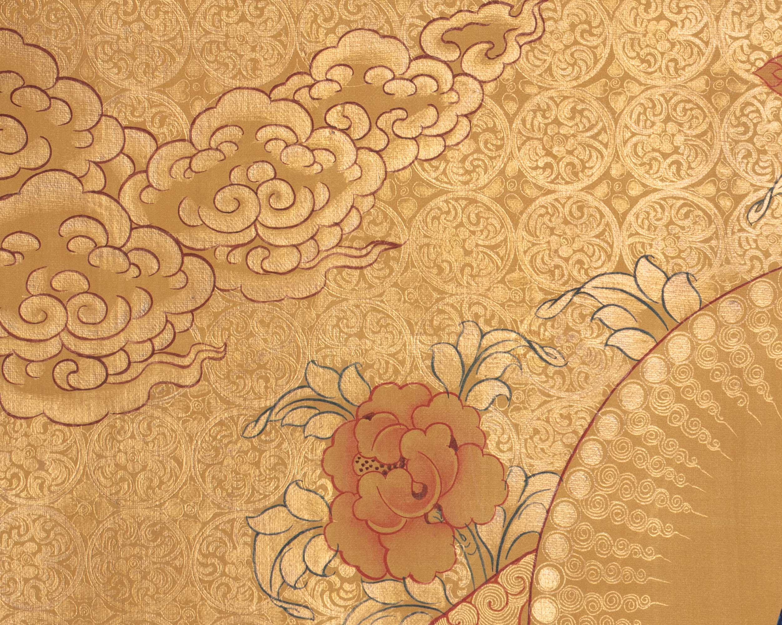 Gold Shakyamuni Buddha Thangka | Himalayan Art