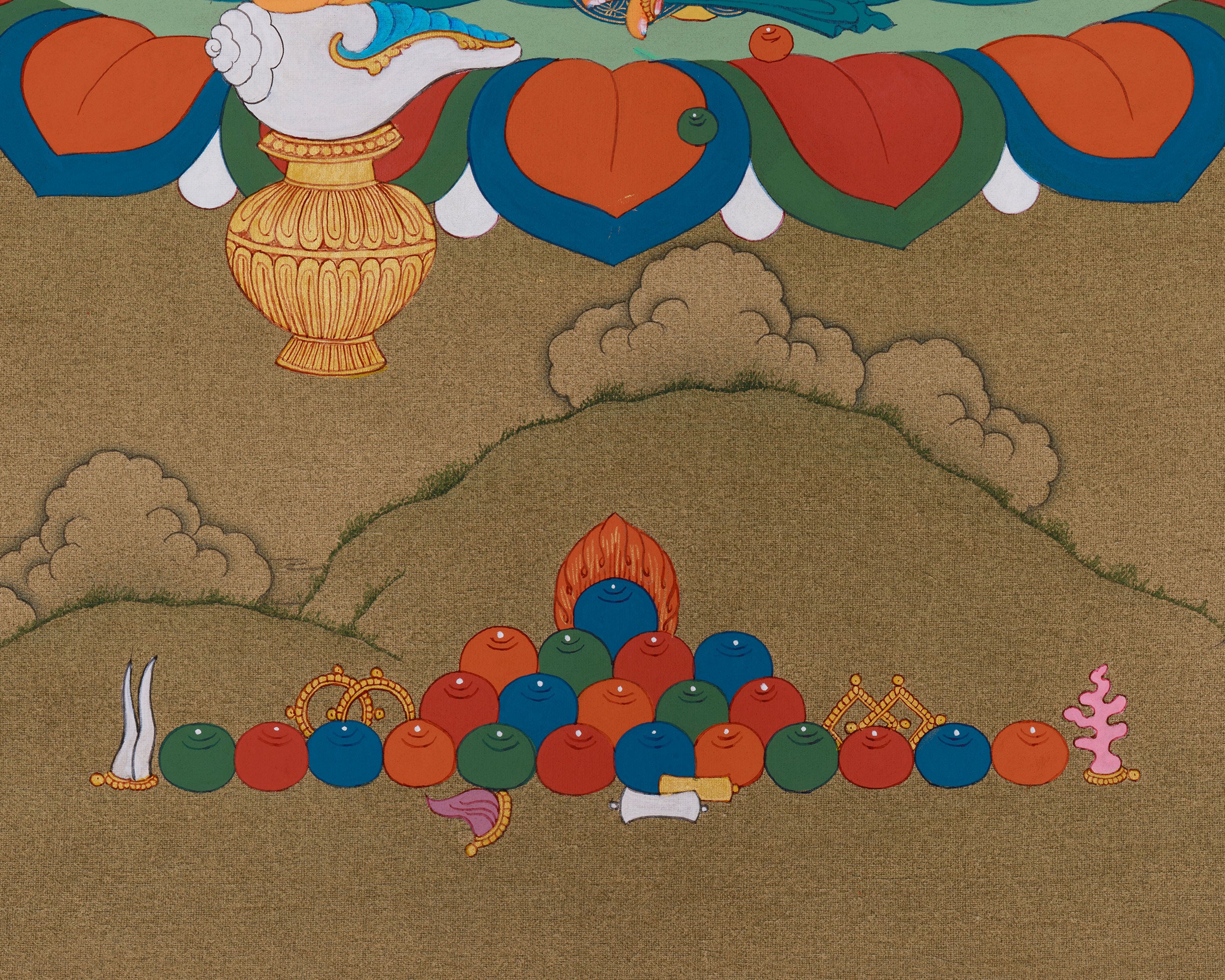 Yellow Dzambhala, God of Wealth Thangka | Divine Prosperity and Abundance