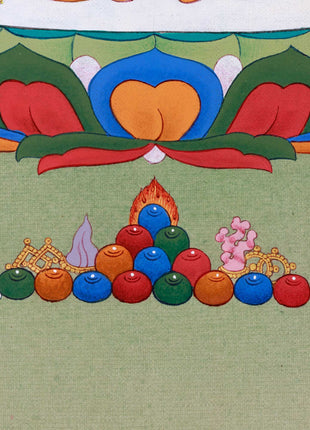 Buddha Shakyamuni Thangka, Handmade Art