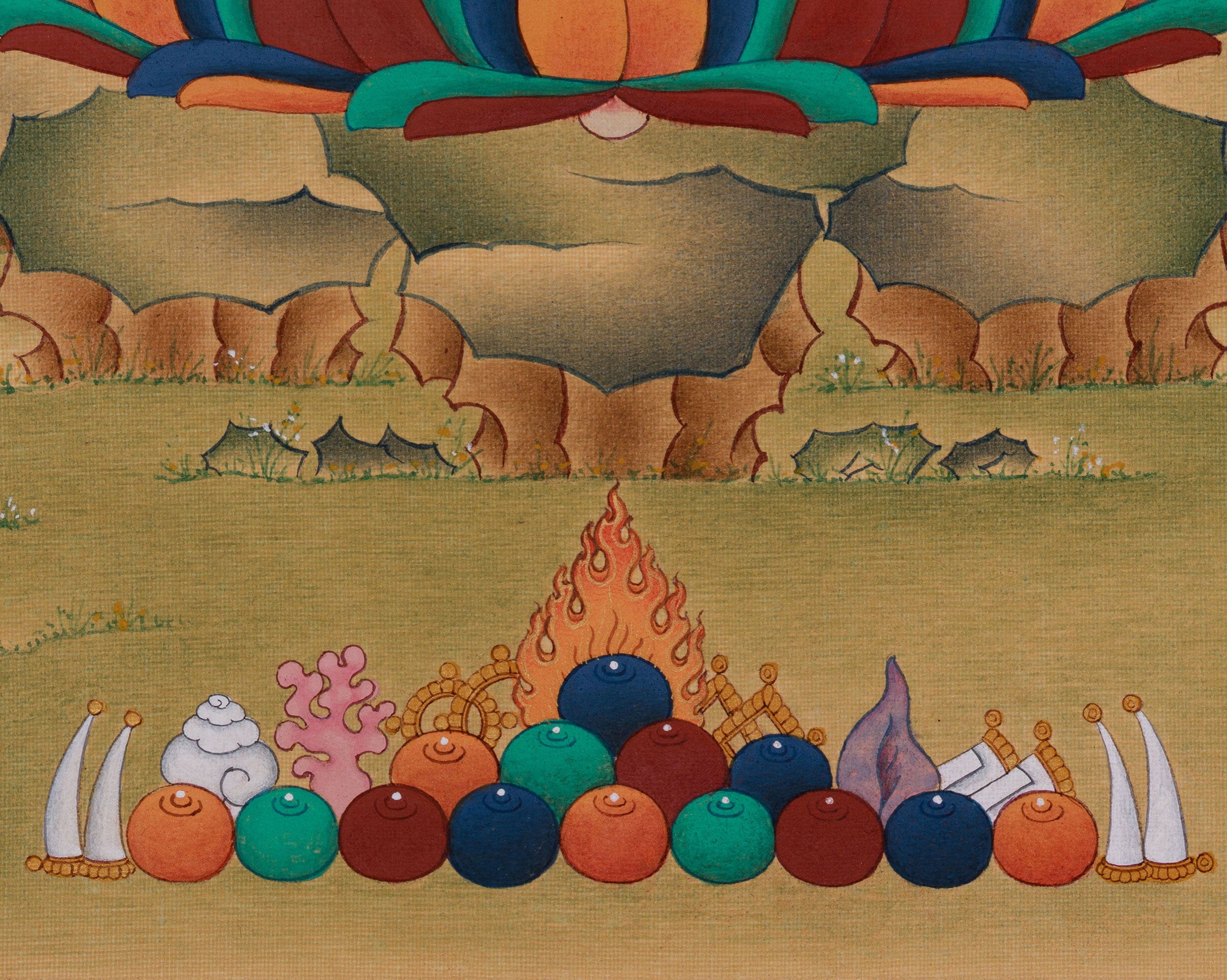 Buddhist Healing Deity, Bhaisajyaguru Thangka | LHASA HUES
