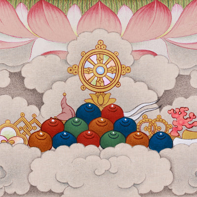 Sacred Compact Manjushri Thangka | Wisdom, Insight & Spiritual Awakening