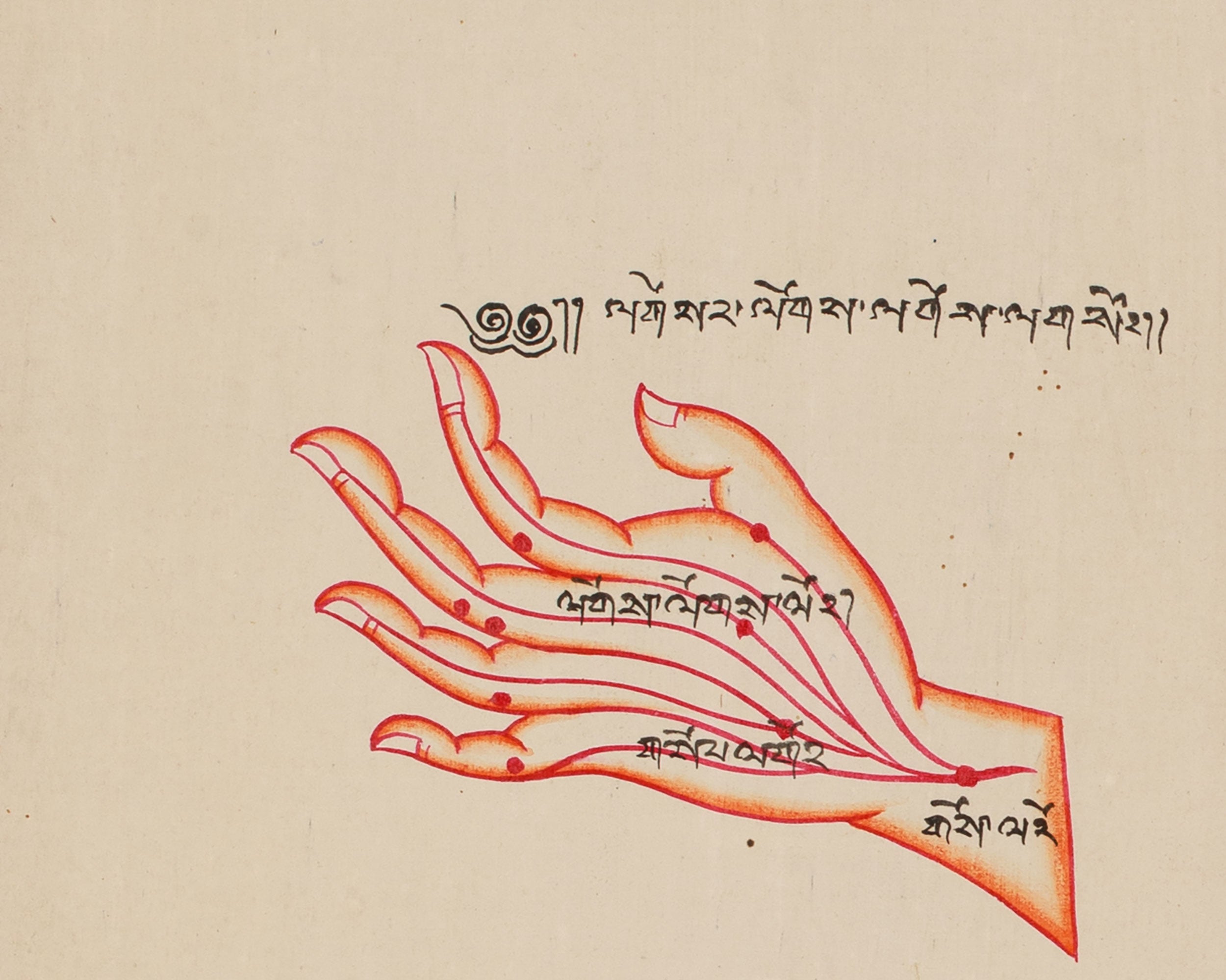 Human Anatomy Thangka | Posterior View of Healing Points