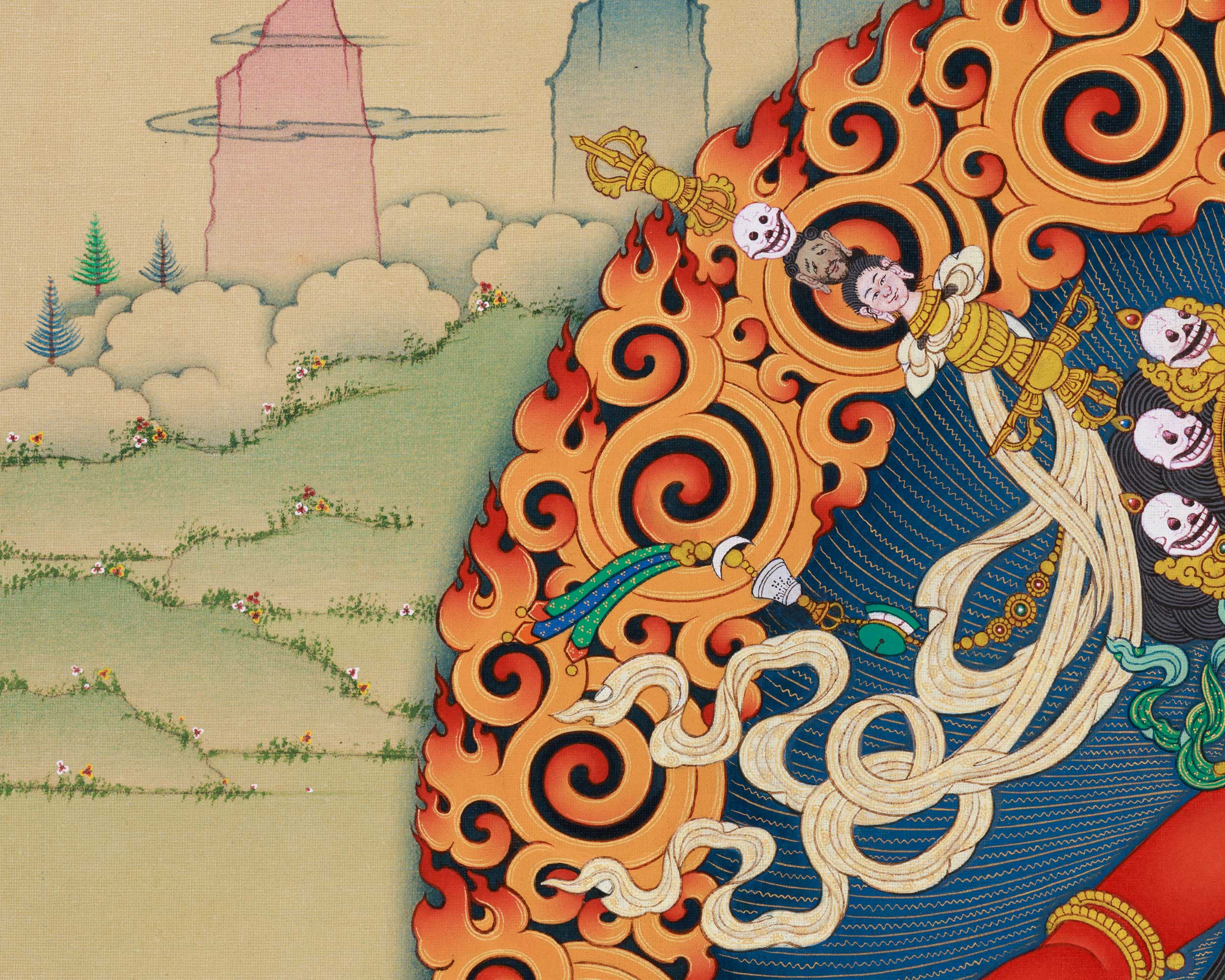Vajrayogini Thangka Print | Traditional Dakini Canvas Art | Wall Decors